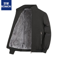 ROMON 罗蒙 8XL夹克外套银狐绒男士外套2023秋冬季休闲男加肥加