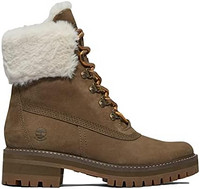 Timberland Courmayeur Valley WP 6in 女子短靴，配羊毛饰边