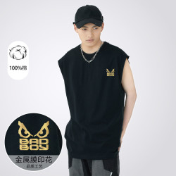 BAD BOY 夏季新款百搭运动休闲背心简约上衣T恤无袖背心男