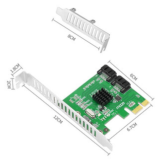 moge 魔羯 MC2656 PCIEx1转SATA3.0阵列卡 台式机SATA3.0阵列卡 转接卡 支持NCQ、raid0、1 厂家配送