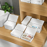 88VIP：SANADA 日本进口桌面收纳盒化妆品杂物整理盒家用多功能带盖防尘储物盒子