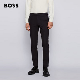 BOSS（服装） BOSS裤子男款秋季弹力斜纹布修身长裤 001-黑色 48