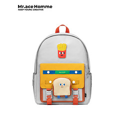 Mr.ace Homme 可爱双肩包女旅行背包百搭好看的高中学生书包ins 吃货系列