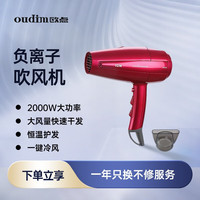 oudim 欧点 直筒恒温负离子冷热风 吹风机 2000W