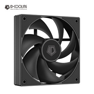 ID-COOLING 12CM机箱风扇 黑色无光 FDB轴承 4PIN接口 PWM温控散热 适用电脑CPU水冷风冷散热器改装 AF-125-K