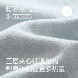 芬腾 女士睡衣空气棉夹层纯棉加厚长袖秋冬季套装加大码家居服春秋