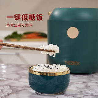 THERMOS 膳魔师 智能电饭煲小容量1.2L单身电饭锅多功能小型电饭锅智能预约煮饭锅 EHA-4123D低糖电饭煲