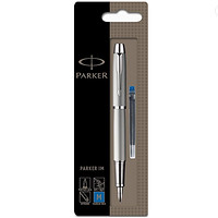 PARKER 派克 IM Premium 钢笔 亮铬格纹白夹 M尖