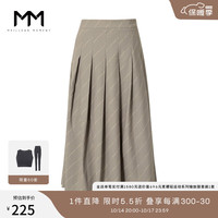 麦檬MM麦檬通勤休闲高级感灰驼色中长款直筒半身裙秋冬5CA142231 灰驼色 160/64A/M