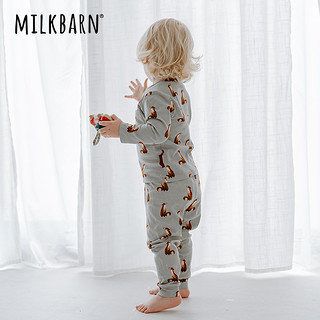 Milkbarn2023儿童长袖套装婴儿纯棉衣服宝宝秋季童装两件套