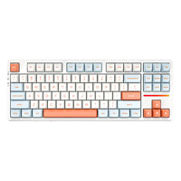 VGN V87 87键 2.4G蓝牙 多模无线机械键盘 果冻橙 动力银轴 RGB