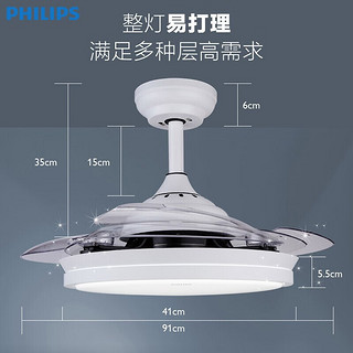 飞利浦（PHILIPS）照明led吸顶灯简约现代客厅灯客厅吸顶灯北欧书房卧室智能灯具 36W配遥控器