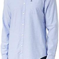 原创企鹅 男士纯棉牛津纺长袖衬衫