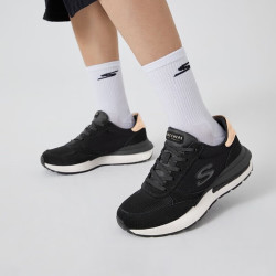 SKECHERS 斯凯奇 休闲鞋子跑步鞋女舒适女鞋运动鞋 155454-BLK 黑色 女款 35码