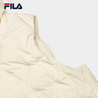 FILA Emerald斐乐女士羽绒马甲时尚休闲宽松连帽上衣 雾莲白-IV 160/80A/S