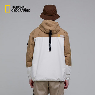 National Geographic国家地理男女同款款秋冬拼接多色户外休闲外套 米黄色L/BEIGE 175/96A(M)