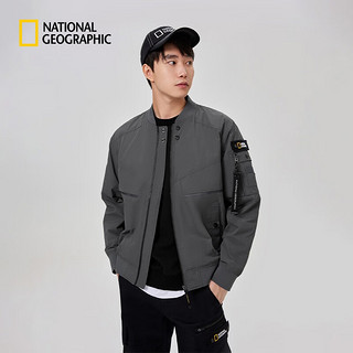 National Geographic国家地理男女同款款多功能飞行员休闲夹克外套 卡其军绿F/KHAKI 175/96A