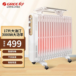 GREE 格力 电油汀取暖器 NDY19-S6130 家用 油丁电暖器 节能取暖器 干衣加湿暖气片