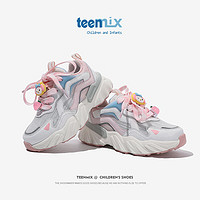 天美意（TEENMIX）天美意女童老爹鞋秋季时尚儿童运动鞋软底大童跑步鞋子 粉色 33码