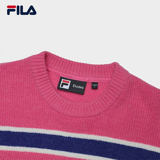 FILA X Études 斐乐款织衫时尚宽松条纹毛衣 鲜粉红-PK 170/88A/L