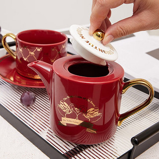大英博物馆天鹅贵族游戏棋盘欧式下午茶单人陶瓷杯壶套装结婚 天鹅贵族游戏棋盘陶瓷杯壶套装