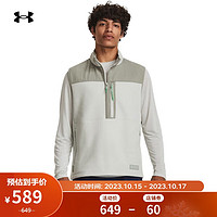 安德玛（UNDERARMOUR）Microfleece Maxx男子抓绒户外运动休闲马甲1379918 绿色502 L