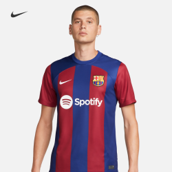 nike 耐克 官方2023/24赛季巴萨主场球迷版男子速干足球球衣dx2687