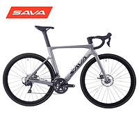 SAVA 萨瓦 碳纤维全内走线一体把公路自行车成人变速弯把超轻碟刹竞速赛车 灰色(碳轮)