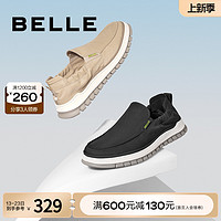 BeLLE 百丽 男鞋软底休闲鞋商场同款透气一脚蹬布鞋男士运动鞋子7PH01BM2
