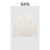 GXG 男装21年冬季新款商场同款源启自然三系列毛衫 白色 180/XL