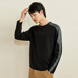 giordano佐丹奴男士拼色圆领t恤4382723209