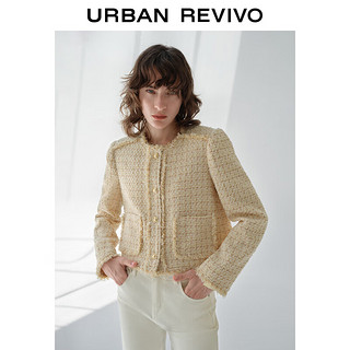 URBAN REVIVO 女士短外套 UWG130005 浅黄色 L