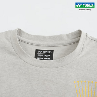 YONEX/尤尼克斯 YOB23190EX 2023世锦赛纪念T恤 羽毛球服运动T恤yy 沙滩米黄 S