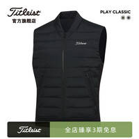 Titleist泰特利斯高尔夫服装男羽绒马甲23冬PLAY CLASSIC男装防风保暖背心 黑色 M