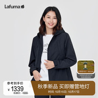 LAFUMA乐飞叶单层冲锋衣女 冬户外防水透湿连帽宽松 LFJA3CS62 黑色BK 175/92A(42)