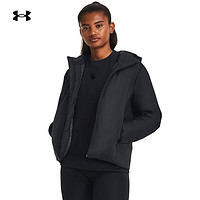 安德玛 UNDERARMOUR）秋冬ColdGear Infrared女子短款训练运动羽绒服1378860 黑色001 L