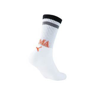 PUMA 彪马 运动休闲中袜袜子 (一对装) SOCK 1P APAC 938233 白色-黑色-01 35/38