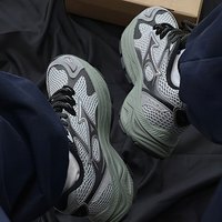 美津浓(MIZUNO)男鞋女鞋 RACER S运动鞋透气缓震耐磨鞋子休闲轻便跑步鞋 D1GH2235-13/绿野仙踪配色 45码/内长295mm