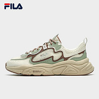 斐乐（FILA）绿色火星老爹鞋复古休闲鞋跑步鞋 古白色/沼泽绿-AS 40.5