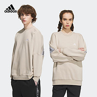 adidas阿迪达斯轻运动男女冬季款加绒运动圆领套头卫衣 浅卡其色 A/M