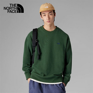 北面（The North Face） UE先锋系列重磅毛圈小标圆领卫衣男舒适秋冬|83PU I0P/绿色 XXL/185