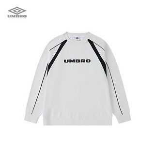 茵宝（Umbro）套头卫衣秋季宽松复古简约圆领上衣男女 象牙白 S