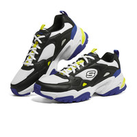 斯凯奇(Skechers)复古跑步鞋老爹鞋透气轻便潮流运动休闲鞋 237209-BKMT 黑色/多彩色 男鞋 39