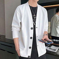 金盾(KINDON)秋季披风小西装休闲西服外套商务纯色男士休闲百搭 白色 XL 体重130-145斤 高165-175CM