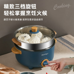 炎兴 电煮锅多功能家用学生宿舍煮面小电锅电炒菜炒锅蒸煮一体火锅2人3人