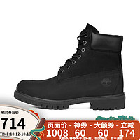 Timberland 高帮男鞋舒缓疲劳鞋靴10073W宽版 黑色BLACK NUBUCK US-7.5(国码41)