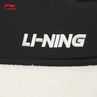 李宁（LI-NING）仿羊羔绒外套丨宽松速暖绒装冬拼接运动外套AFDT841 纸莎白-1 S