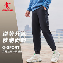 QIAODAN 乔丹 运动裤男裤卫裤子男透气休闲长裤束脚裤男 黑色 XL