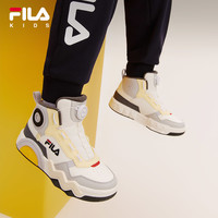 FILA 斐乐 KIDS斐乐童鞋儿童加绒板鞋男女大童保暖休闲鞋