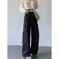 Halo Queen 休闲裤女显瘦窄版阔腿裤美式复古休闲工装裤H138K5713